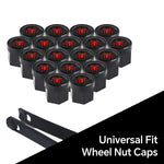 20Pcs Universal Black Car Wheel Hub Nut Protective Caps | ABS Rust Proof Waterproof T alternate view