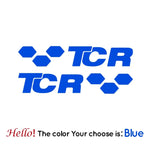 2pcs Universal TCR Vinyl Tuning Sticker For Car Side Decor Decal Honeycomb Auto Body S close-up view
