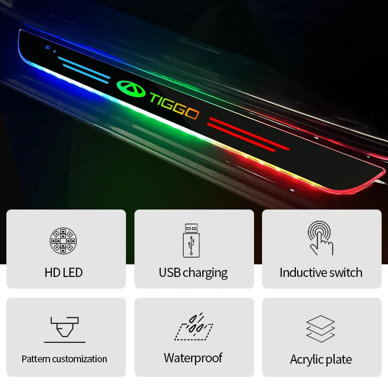 Suitable For Chery Tiggo 1 2 3 4 5 7 8 PRO Car Welcome Pedal Light Streamer Atmosphere T detail view