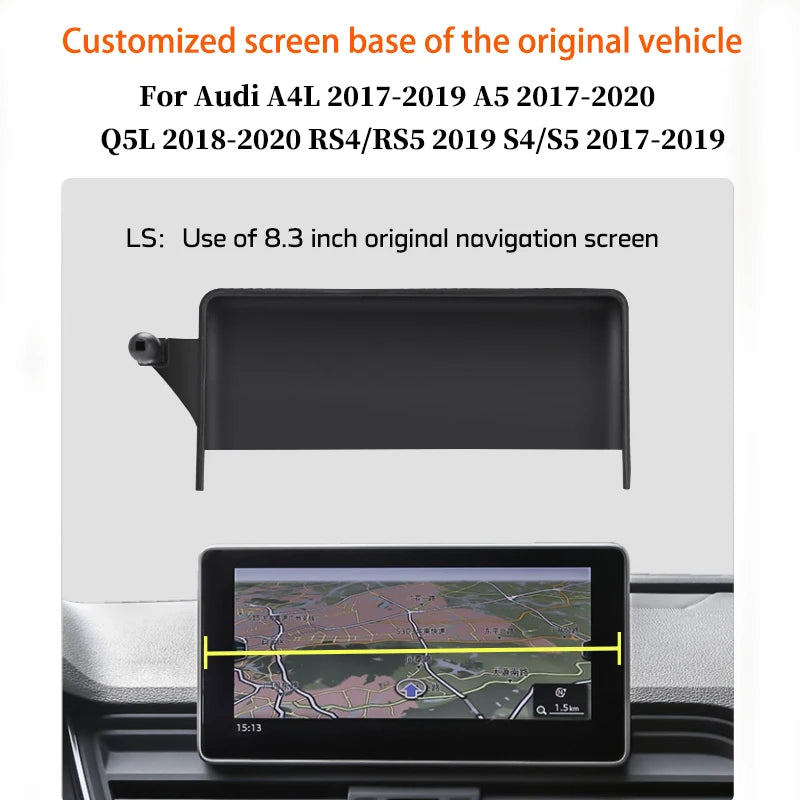 Car Phone Holder For Audi A4L A5 Q5L RS4 RS5 S4 S5 7/8.3/10.1 inch Screen Navigation Bracket Smartphone Mobile phone Holder