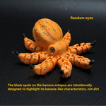 1pc Banana-Inspired Jointed Octopus Car Dashboard Ornament Sculpture, Colorful Car Ornament Collectible, Unique Banana Design