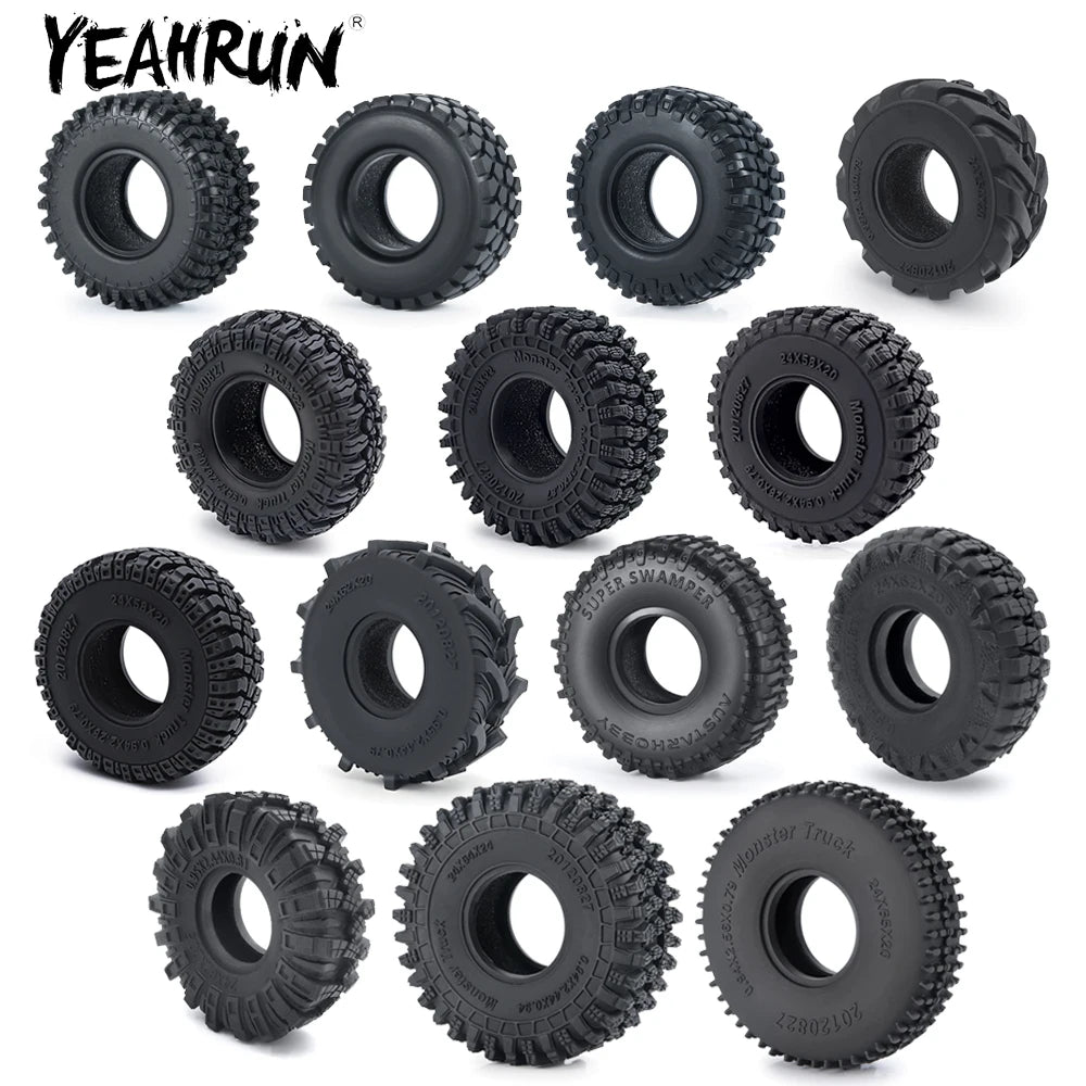 1.0 Inch Soft Rubber RC Crawler Tires 4Pcs for TRX-4M Axial SCX24