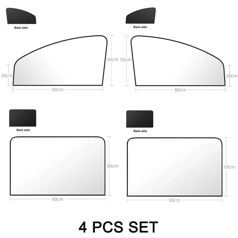 Car Side Window Sun Shade | Magnetic UV Protection Curtains for Privacy and Heat Redu alternate view