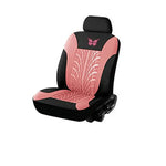 Car Seat Cover Full Set, Universal Butterfly Pattern Embroidery Auto Seat Set close-up view