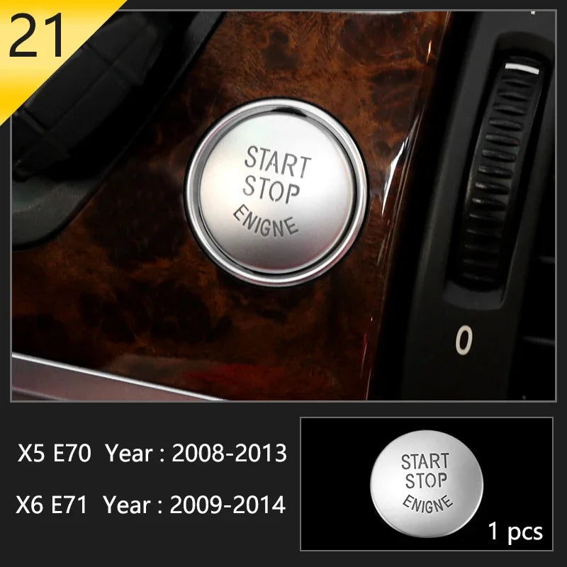 Car Styling For BMW X5 X6 E70 E71 Console Gearshift Frame Decorative Trim Strips Stai alternate view