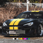 Car Stickers 6pcs Kit | Full Body Vinyl Decals Racing Stripe Design for Roof Hood Door close-up view