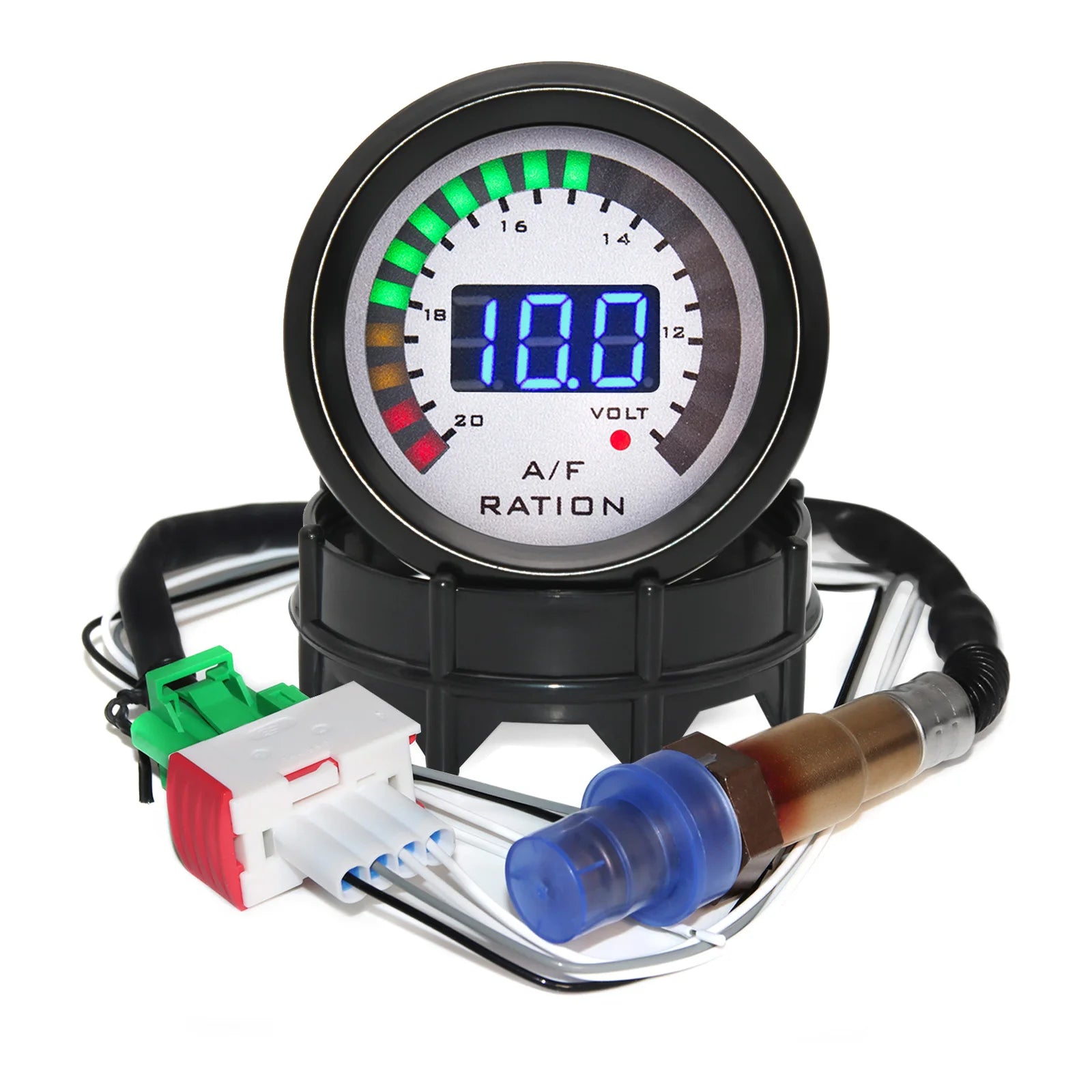 2 in 1 Racing Gauge 52mm Digital Car Gauge AFR with Narrowband O2 Oxygen Sensor Air Fuel detail view