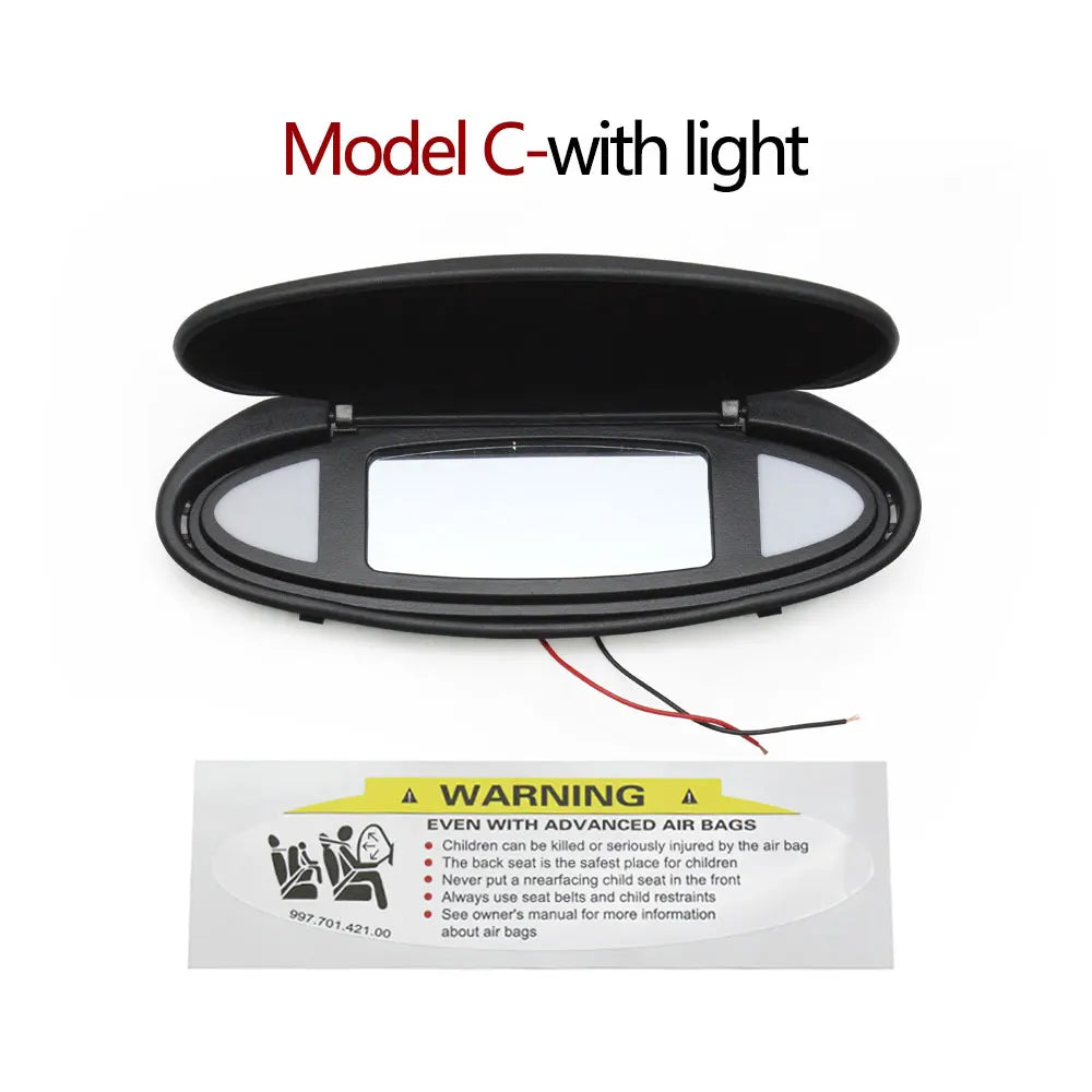 Car Interior Makeup Sun Visor Vanity Mirror Cover or Assembly For Porsche Boxster Cayman 986 987 CARRELA TARGA GT2 GT3 996 997