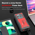 GOOLOO 20000mAh Car Jump Starter 12V Car Battery 4000A Peak Current Portable Charger Portable Power Bank for Emergency Device