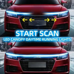 1pc Dynamic meteor Led Car Hood Lights Strip Universal Engine Hood Guide Decorative Light Bar Auto H