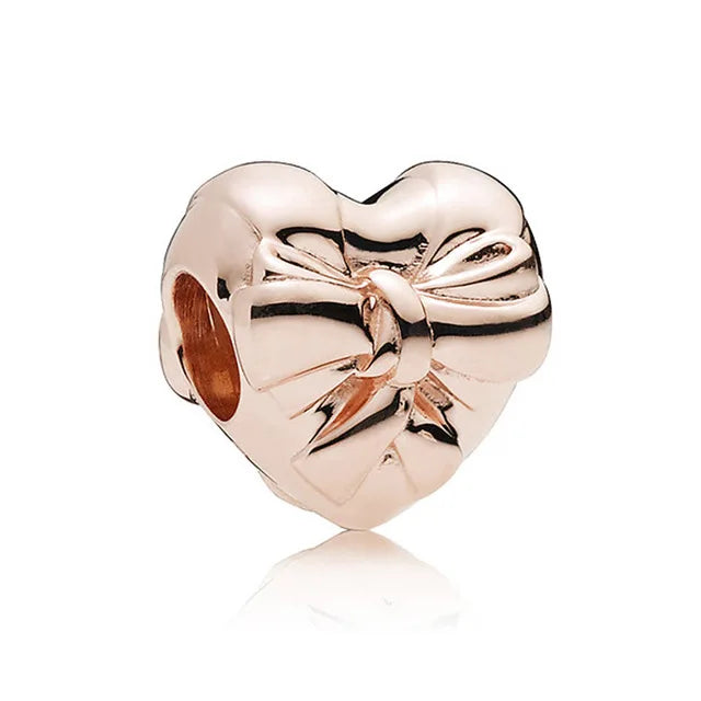 925 Sterling Silver Trinkets Rose Gold Locks And Keys Charm Of 925 Chain Bead Fit Orig close-up view