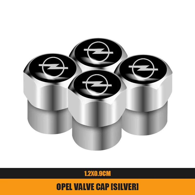 4Pcs Metal Car Wheel Tire Valve Caps | Dustproof Cover for Opel Models alternate view