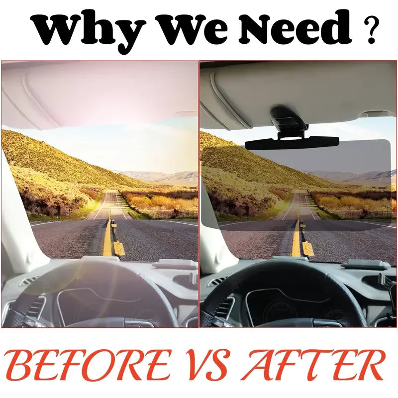 A Car Mounted Anti Glare Mirror, Anti UV Strong Light Vehicle Sunshade detail view