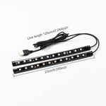 Car Interior Ambient Light USB LED Strip 5V Blue detail view