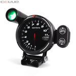 CCUUD 80MM High Speed Stepper Motor Tachometer Gauge | 7 Colors 0-11000 RPM Meter w additional angle