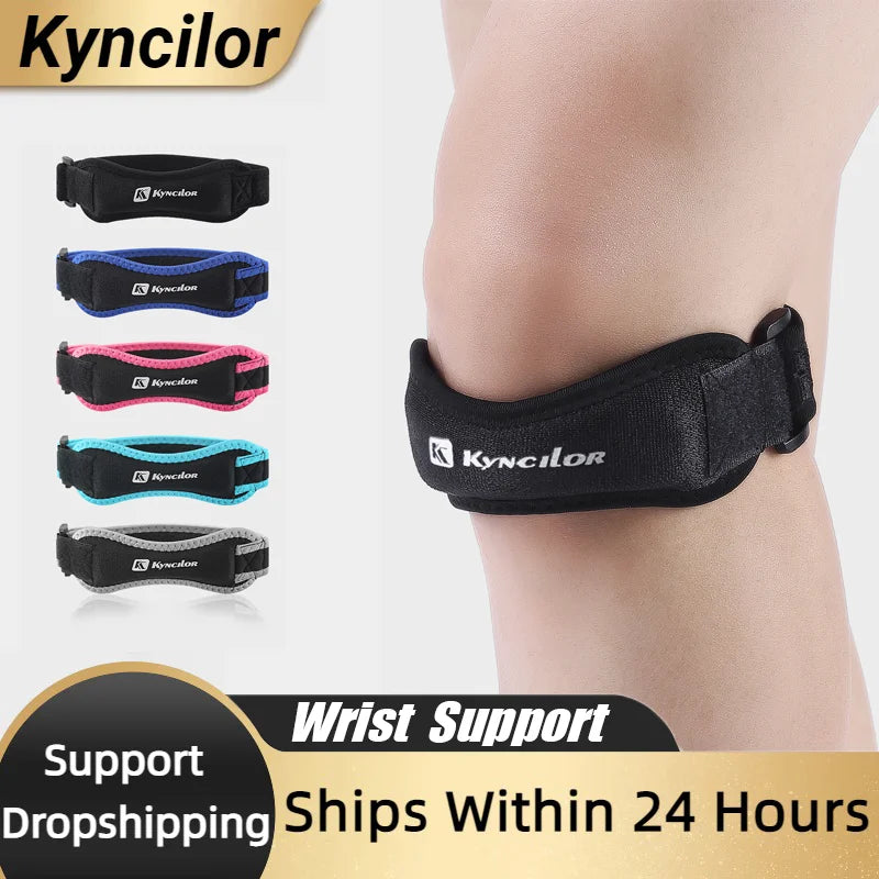 1 Piece Knee Patellar Tendon Knee Support Strape Brace Adjustable Shock Absorption Compr detail view