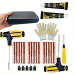 Emergency Tire Repair Kit - Heavy-Duty Glue & Rubber Strips for Flat Puncture Fix on lifestyle view