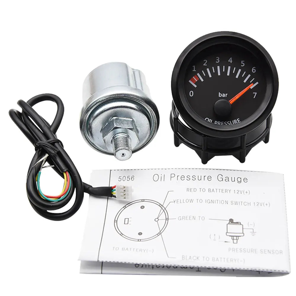 52mm 2 Inch Car Gauge Set | Water Temp Oil Temp Oil Pressure Voltmeter Boost Exhaus additional angle
