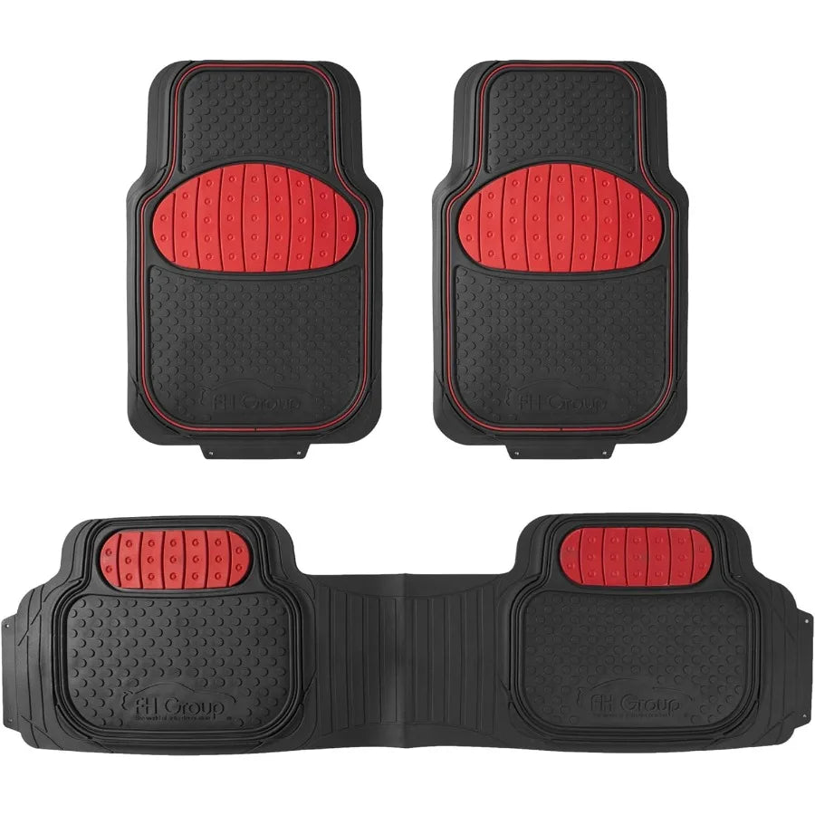 Car Floor Mats HeavyDuty Rubber Floor Mats for Cars Universal Fit Full Set Trimmable Automotive Floor Mats Climaproof Floor Mat