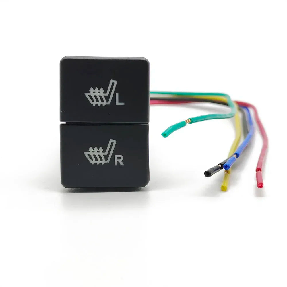 Car LED Light Double Key Seat Heated Button Heating Switch with Connecting Wire for T alternate view