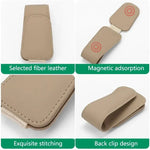 Universal Car Auto Sun Visor Eyeglass Hanger Clip Leather Glasses Holder Magnetic M additional angle