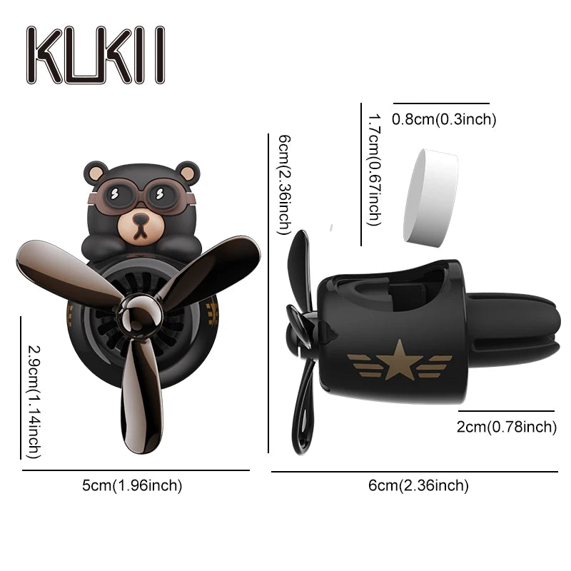 DIY perfume odorless ornaments airplane pilot bear car air fresheners decorations accessories aroma vent clip fragrance diffuser