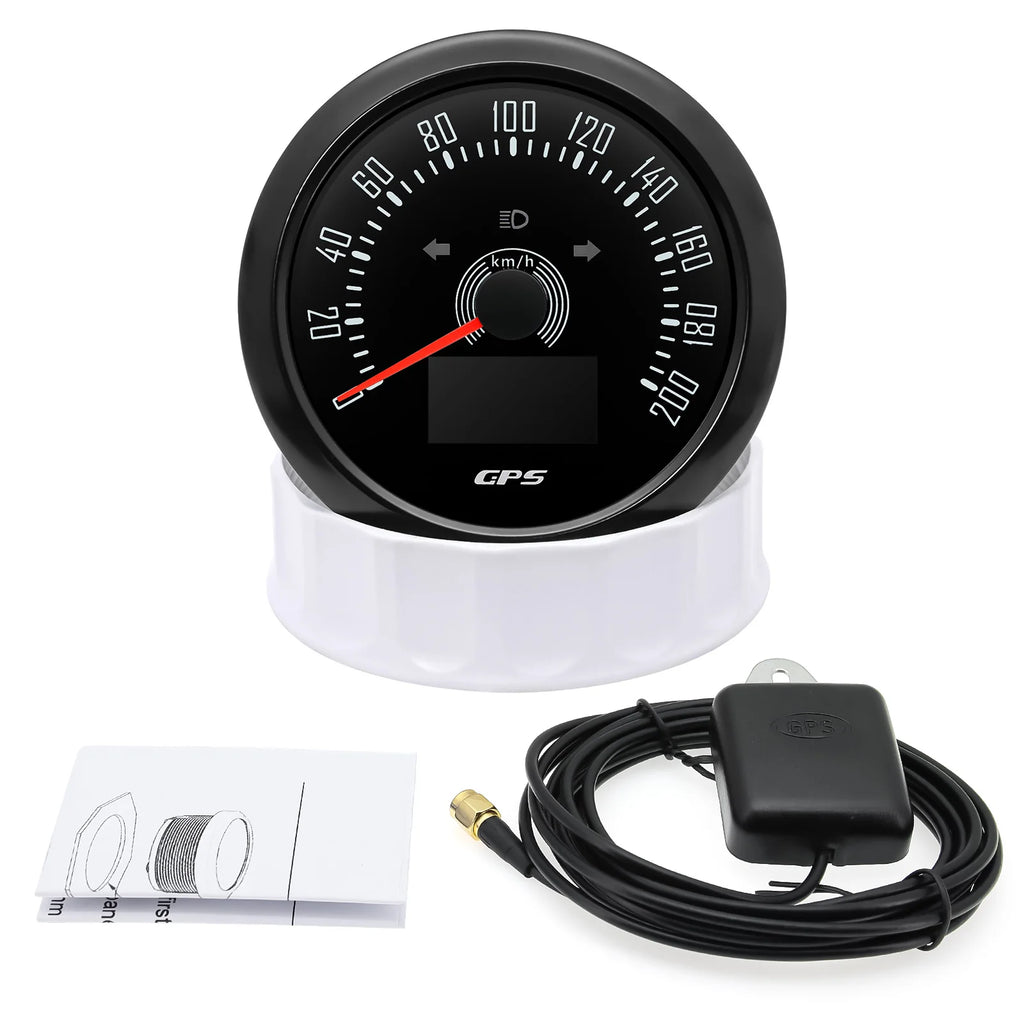 85mm GPS Speedometer 0-160 MPH 0-200 KM/H with 7 Color Backlight | Digital Speed Gauge f detail view