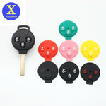 Xinyuexin 3 Buttons Silicone Pad Remote Key Shell Case for Mercedes-Benz Smart Fortwo 451 2007-2013