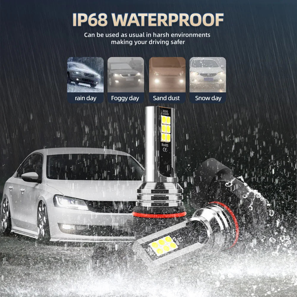 2Pcs LED Lamp Car Front Fog Light 9145 9140 H10 Foglights Accessories For Toyota Crow lifestyle view