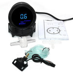 Digital Turbo Boost Gauge 52mm | BAR PSI Car Gauge Set with Water Temp Oil Pressure Vo close-up view