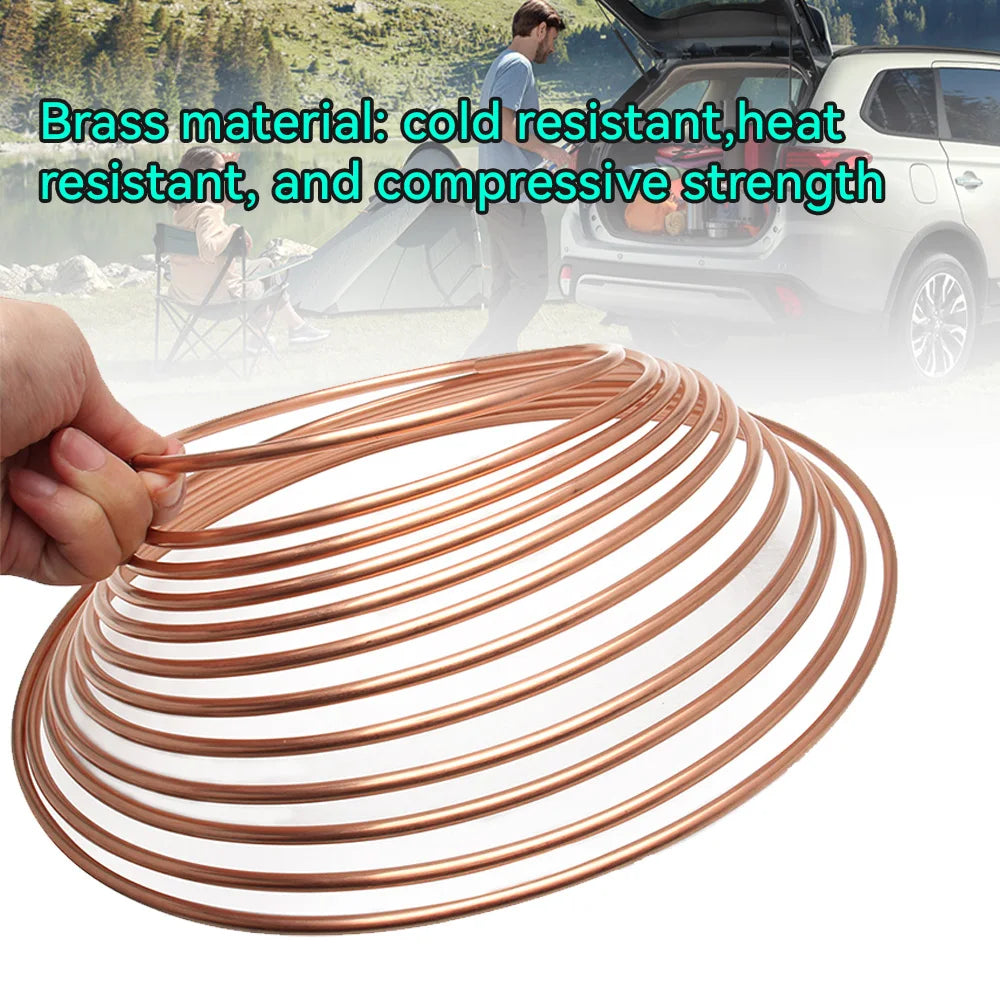 25ft Car Roll Tube Coil of 3/16" OD Copper Nickel Brake Pipe Hose Line | Anti-Rust Tubing