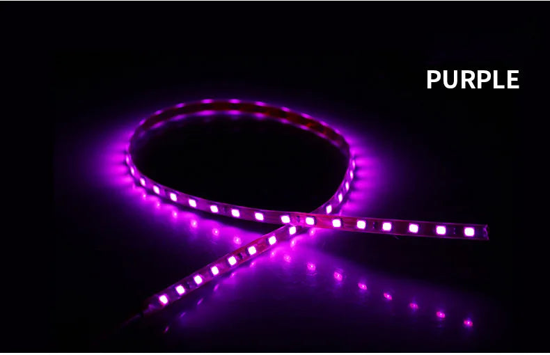 2 Pcs LED Strip Lights 45cm Waterproof Car Atmosphere Lights detail view