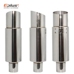 Stainless Steel Car Exhaust Pipe Straight Drum Muffler | Universal 51-63mm Inlet 89mm Outlet