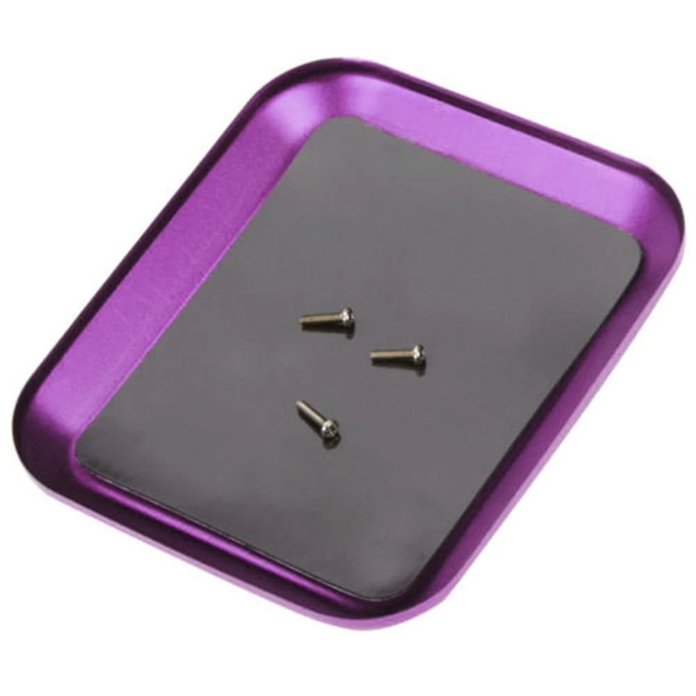 1/2Pcs YSIDO RC Crawler Car Airplane Boat Part Aluminium Alloy Magnetic Screw Tray Storage Plate Repair Tool for Axial SCX10 D90