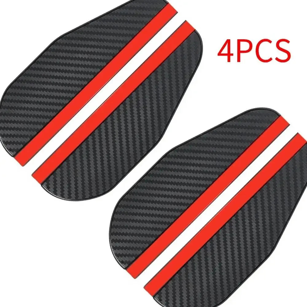 4/2PCS Car Rearview Mirror Rain Eyebrow Carbon Fiber Rain Shield Sun Shade Clear Visi alternate view