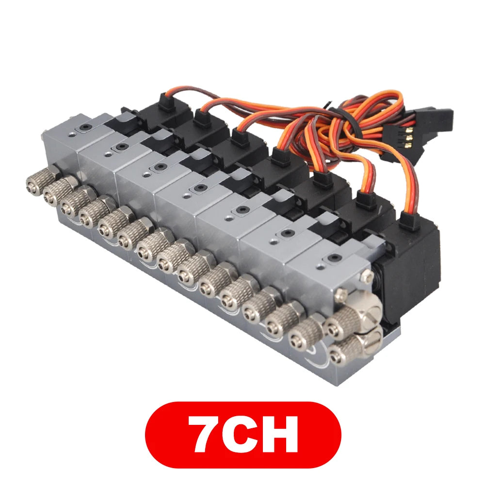 RC Hydraulic Rotary Valve Block 4mm Nozzle for Excavator Models additional angle