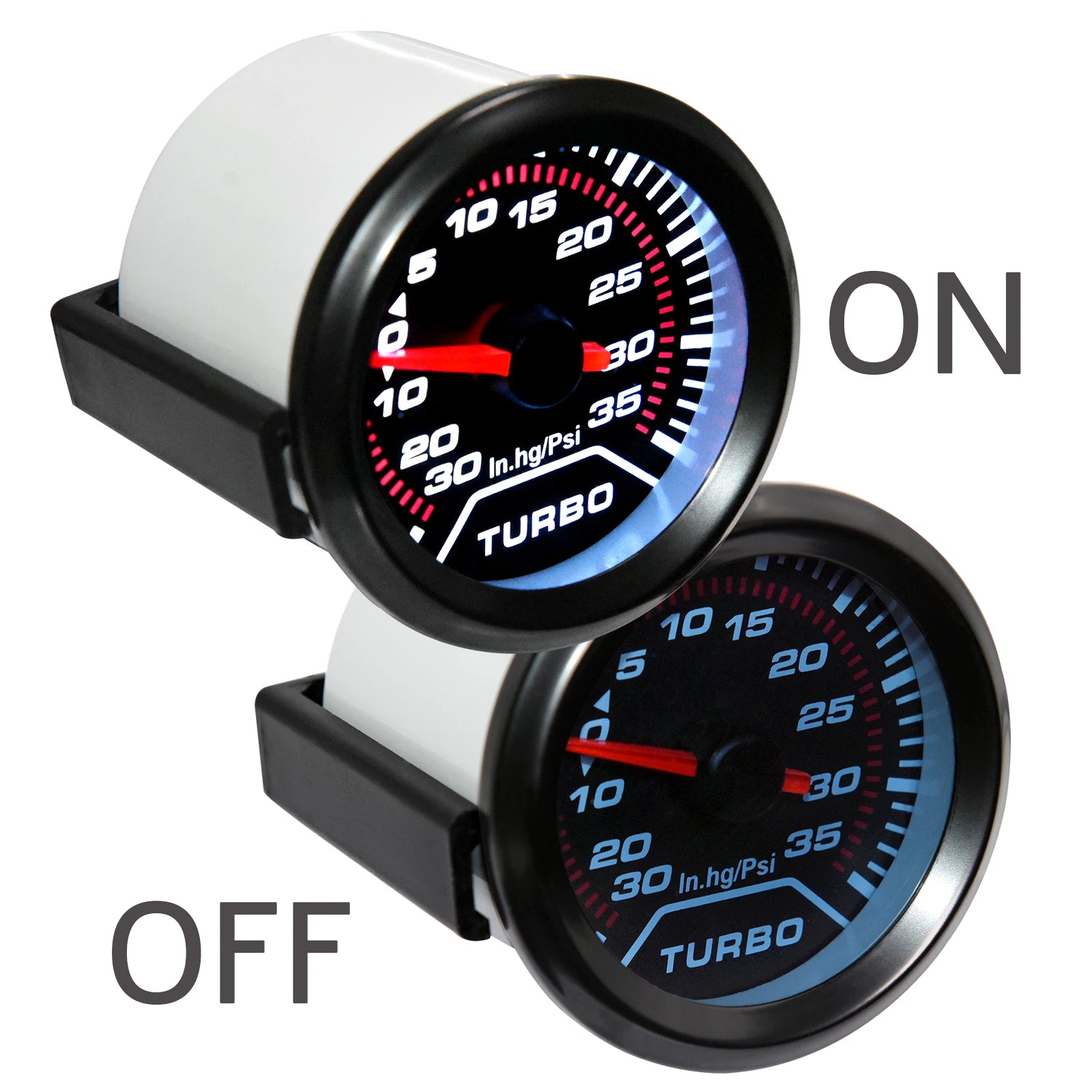 52mm Car Racing Gauge Set | Tachometer Oil Pressure Turbo Bar Water Temp EGT Voltmeter detail view
