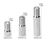 Screw-on Valve Cap Stem Extension | Chrome Plated Brass Tire Valve Adapter detail view
