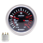 Universal 52mm Car Turbo Boost Gauge | LED Digital Pointer with Smoke Lens detail view