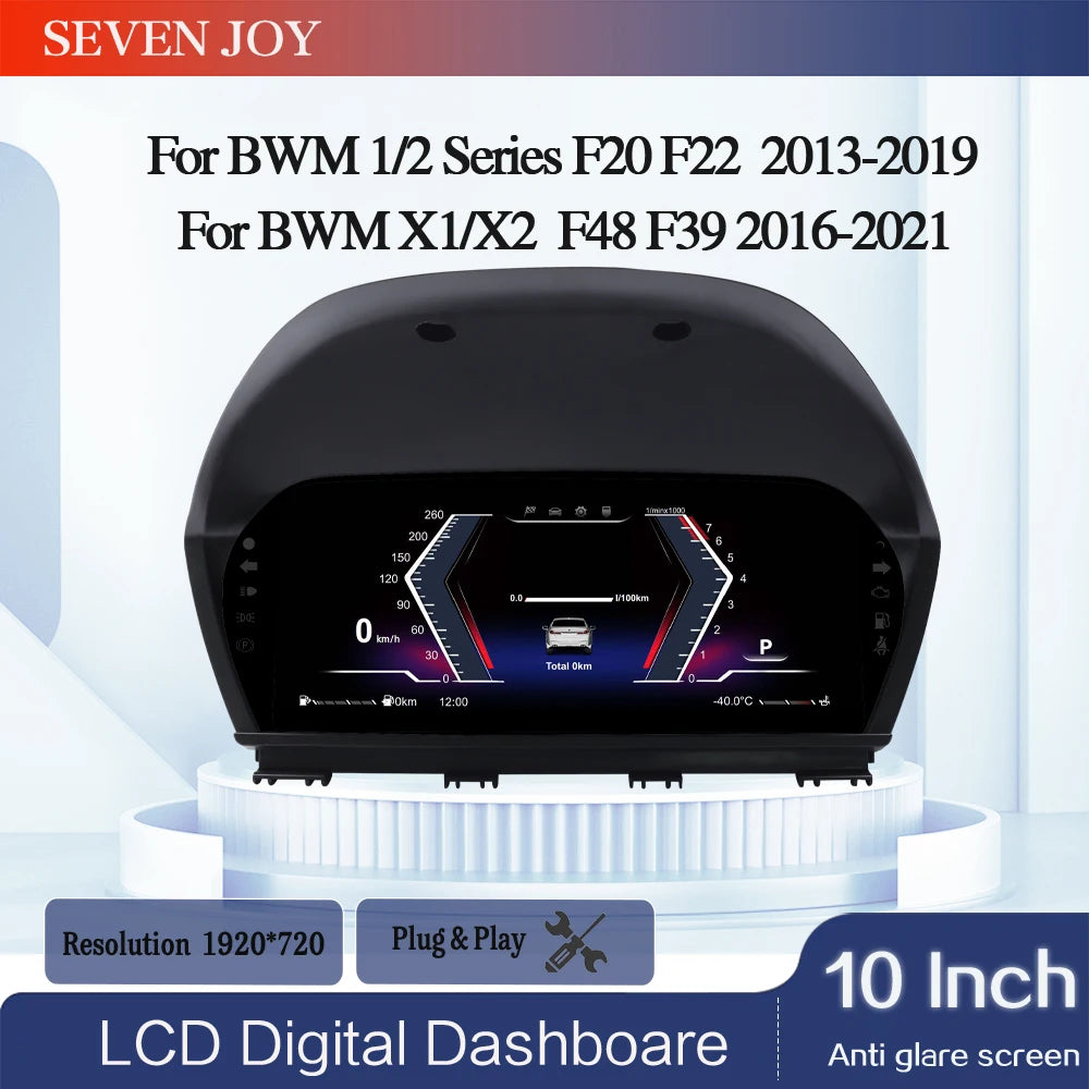 For BMW 1/2 Series X1/X2 Digital Cluster | 10 Inch LCD Dashboard Instrument