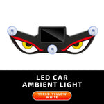 Solar Powered Car Neon Light Wireless Cool DEMON EYE Led Ambient Light Suction Cup USB close-up view