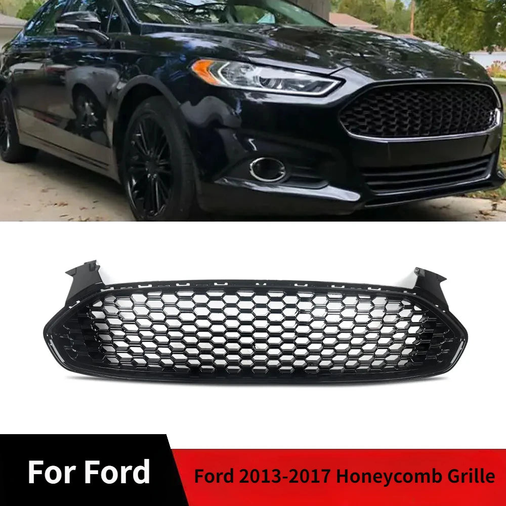 Honeycomb Front Bumper Grille | Racing Style Mesh Grill for 2013-2017 Ford Fusion