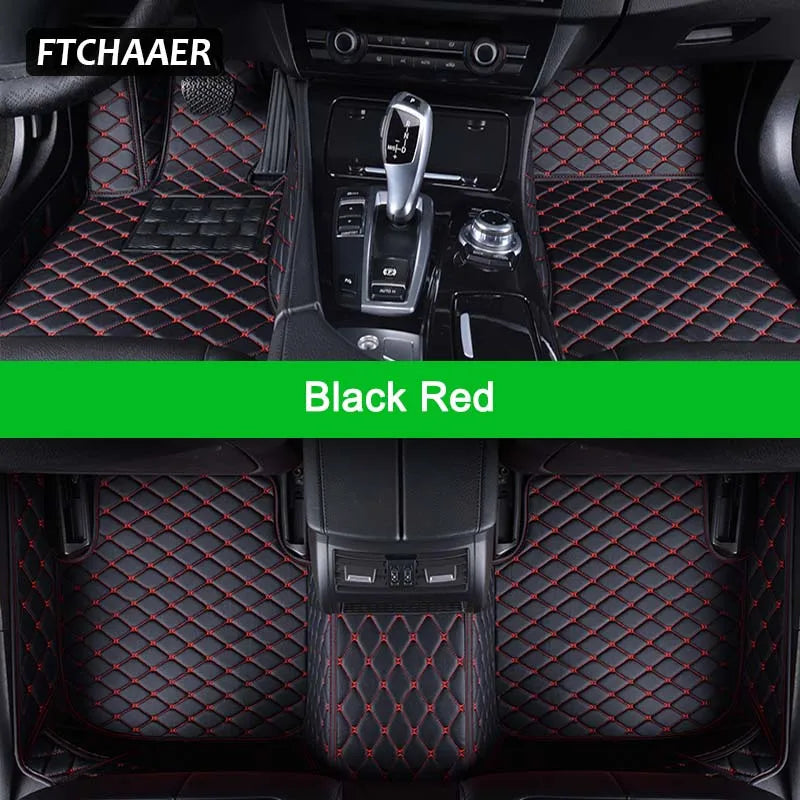 FTCHAAER Custom Car Floor Mats For KIA RIO K2 Auto Carpets Foot Coche Accessorie