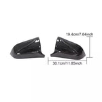 for 2017-2021 Tesla Model 3 Horn Style Horn Rear View Side Mirror Cover Case Glossy Black / Carbon Fiber