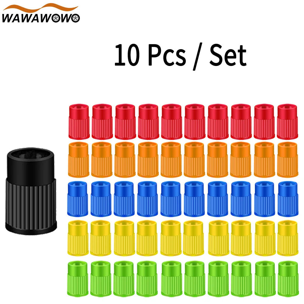 10 Pcs Universal Car Valve Plastic Cap Set | Tire Dust Cover for Car Motorcycle Truck