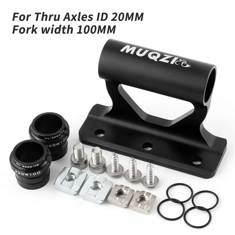 MUQZI Thru Axle Fork Mount Bike Rack | Quick Release Bicycle Carrier for Car Roof Tru alternate view