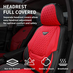 EKR Universal Car Seat Covers Full Set Waterproof Leather Auto Seat Protection All-Season Universal Fit Most Car Sedan SUV