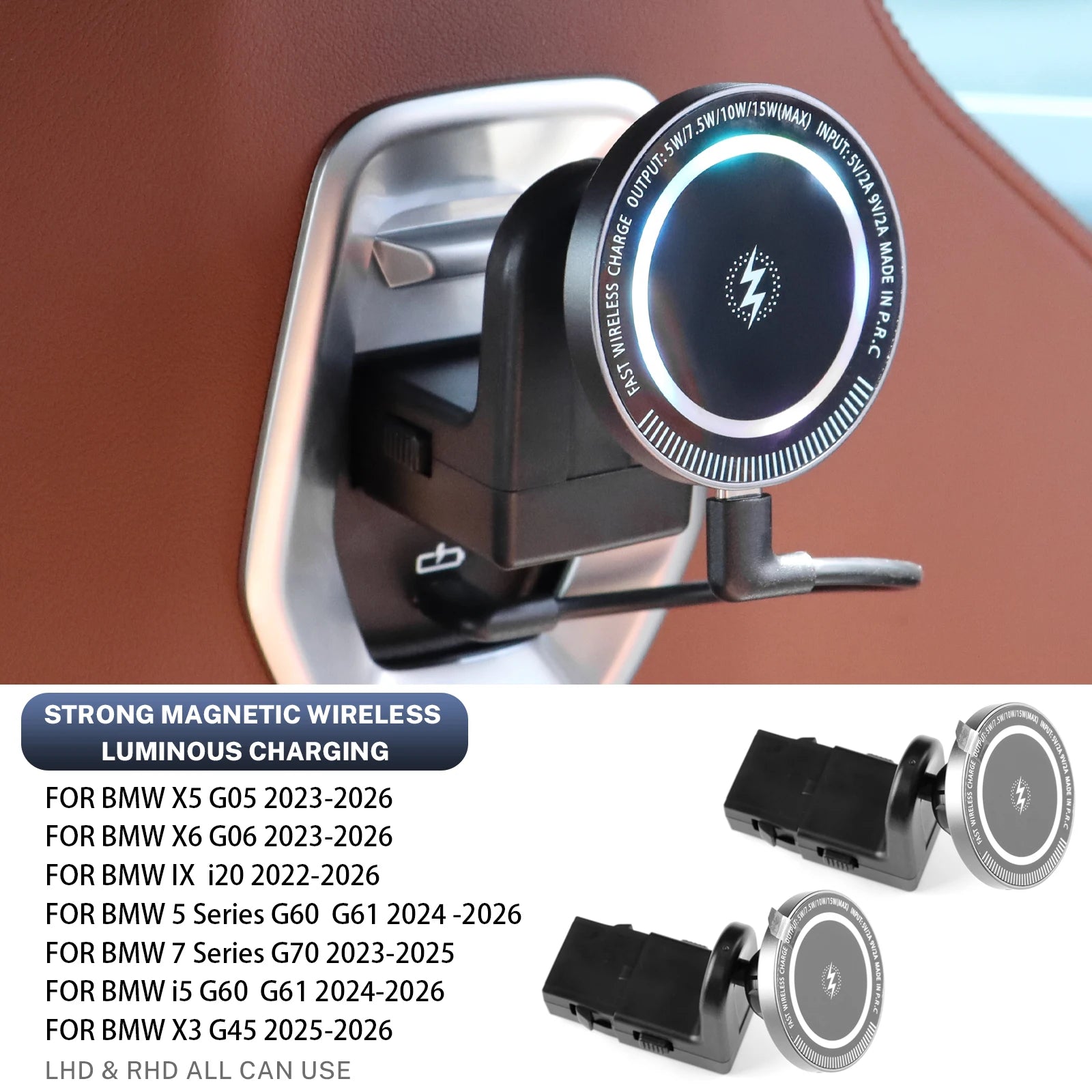 For BMW X3 X5 X6 5 Series 7 Series 2025 G45 IX i5 G60 G05 G06 G61 Rear Seat Magnetic for iPad Phone Holder Bracket Mount