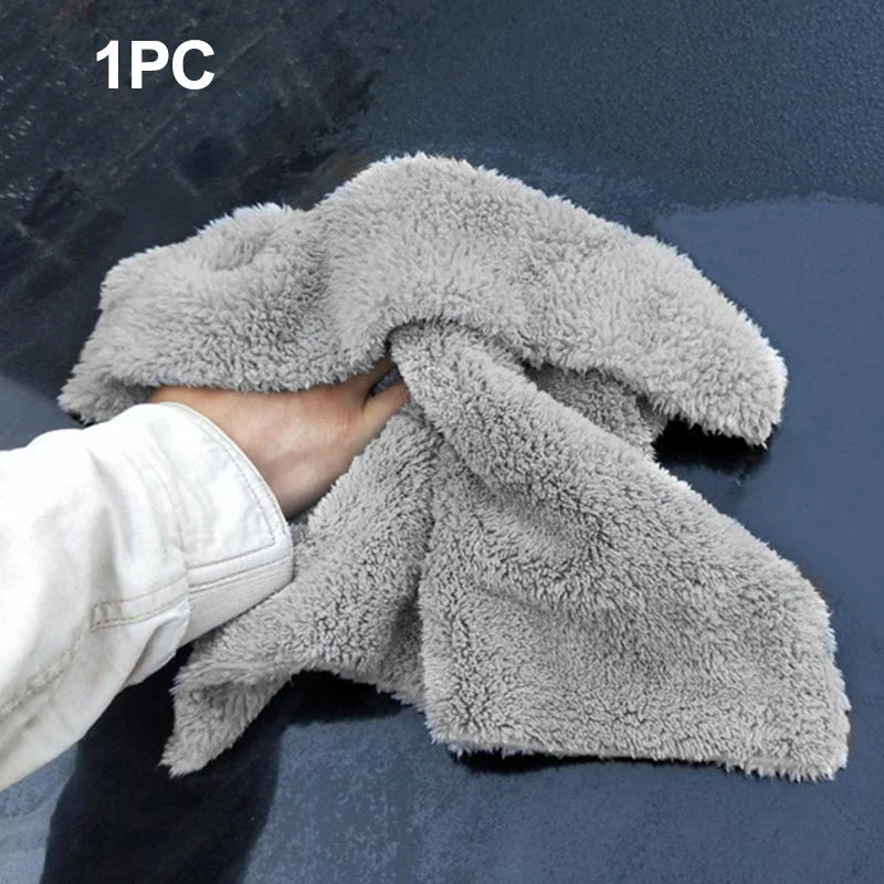 Coral Fleece Microfiber Towel Super Absorbent Car Cleaning Detailing Rag Cloth Auto C alternate view