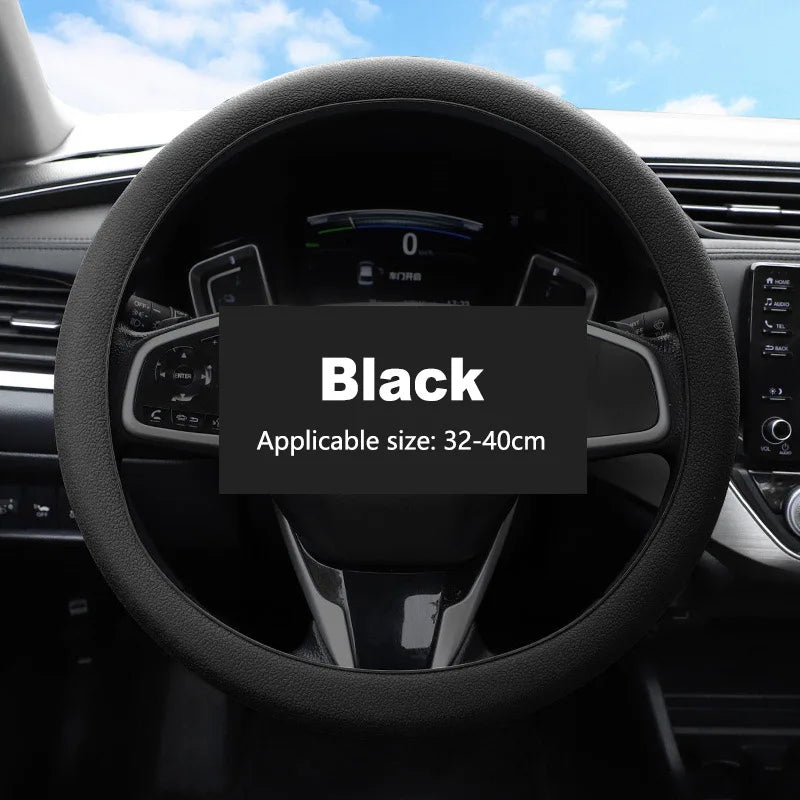 Non-Slip Silicone Steering Wheel Cover 38cm detail view